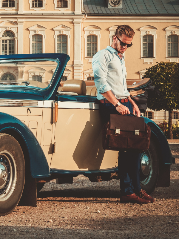 man-with-a-convertible-car