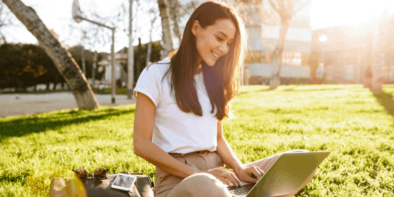 woman-working-on-grass
