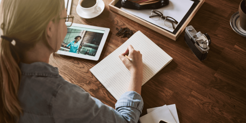 woman-writing-down