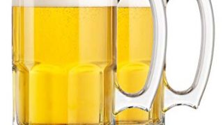 Image for Hikari One Liter German Style Extra Large Glass Beer Stein Super Mug, 34 Ounce (2 Pack)