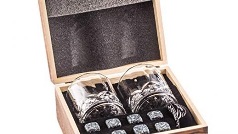 Image for Impressive Whiskey Stones Gift Set with 2 Glasses