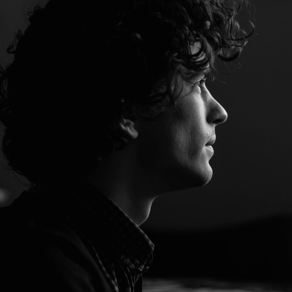 black-and-white-man-profile