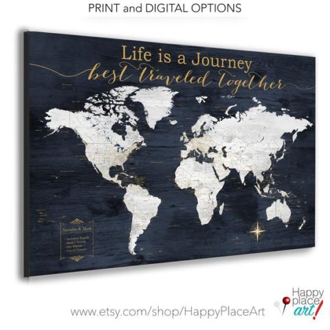 Image for World Map Gift Personalized 