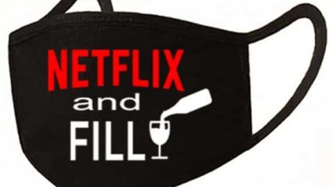 Image for Funny Netflix and Fill Mask Black | Etsy