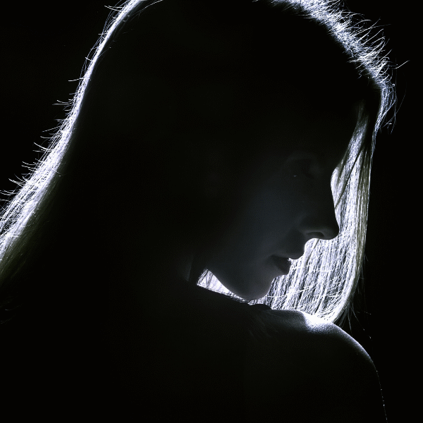 black-and-white-woman-profile