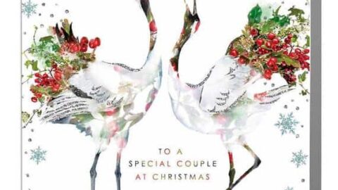 Image for Cranes Special Couple Christmas Card | Etsy