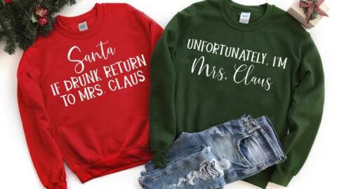 Image for Santa If Drunk shirt Couple shirt Family christmas shirt | Etsy