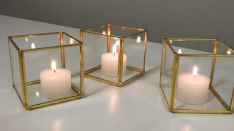 Image for 3 Glass Votive Geometric Terrarium Wedding Table | Etsy