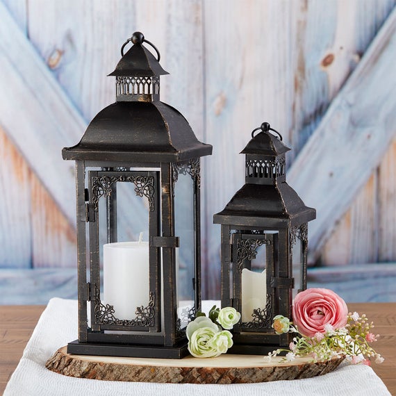 Image for Black Ornate Lantern Vintage Theme Wedding Reception | Etsy