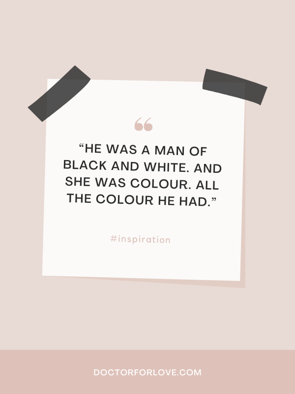 he was a man of black and white