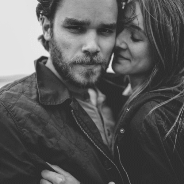 man and woman in love