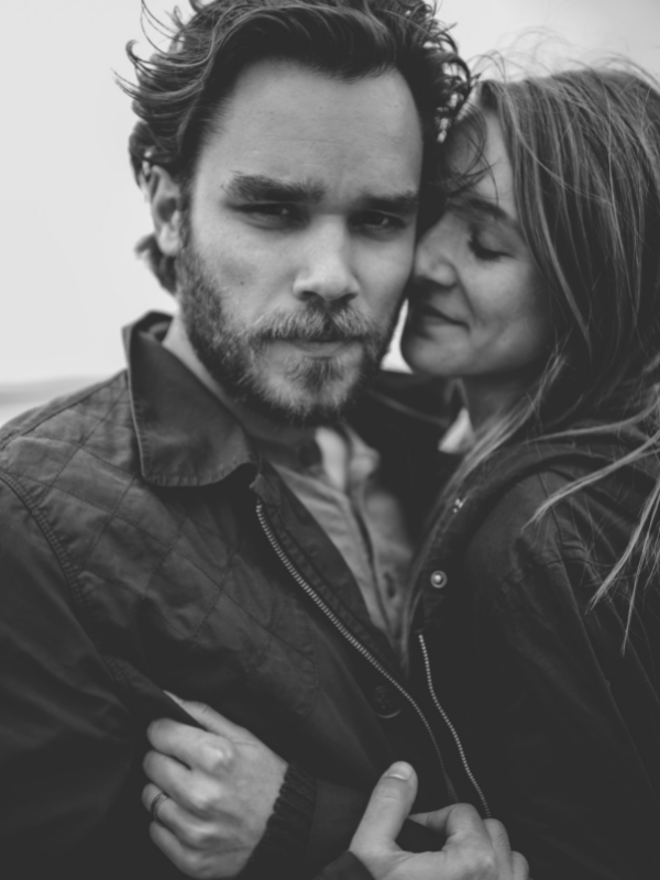 man and woman in love