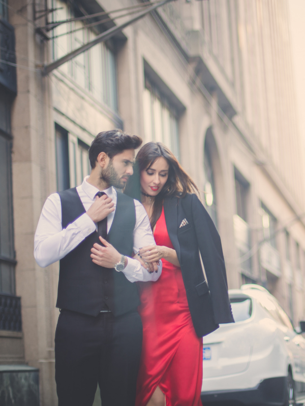 stylish couple on the street