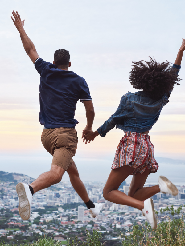 couple having fun outdoors quality time together