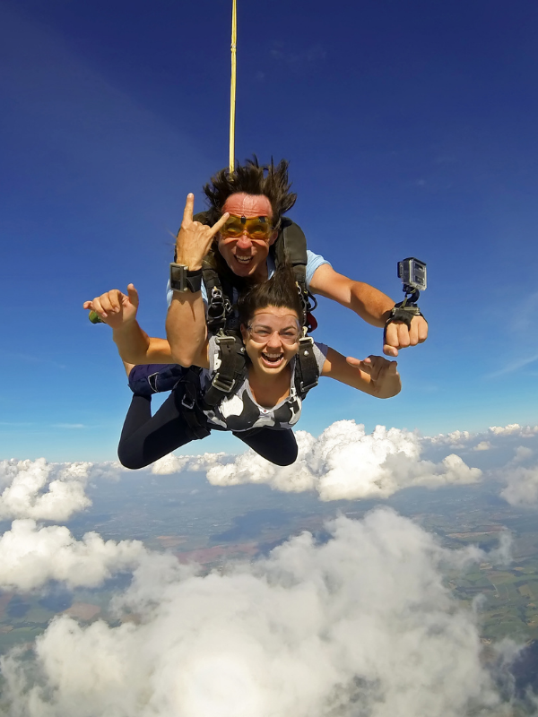 skydiving together