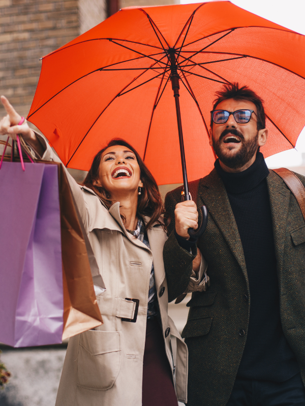 couple shopping in thrift shops