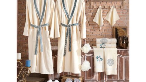 Image for Family Bathrobe Set 16 Pieces I Turkish Bathrobe