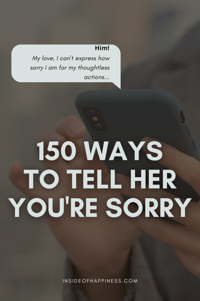 a woman holding a phone and reading an apology message from boyfriend