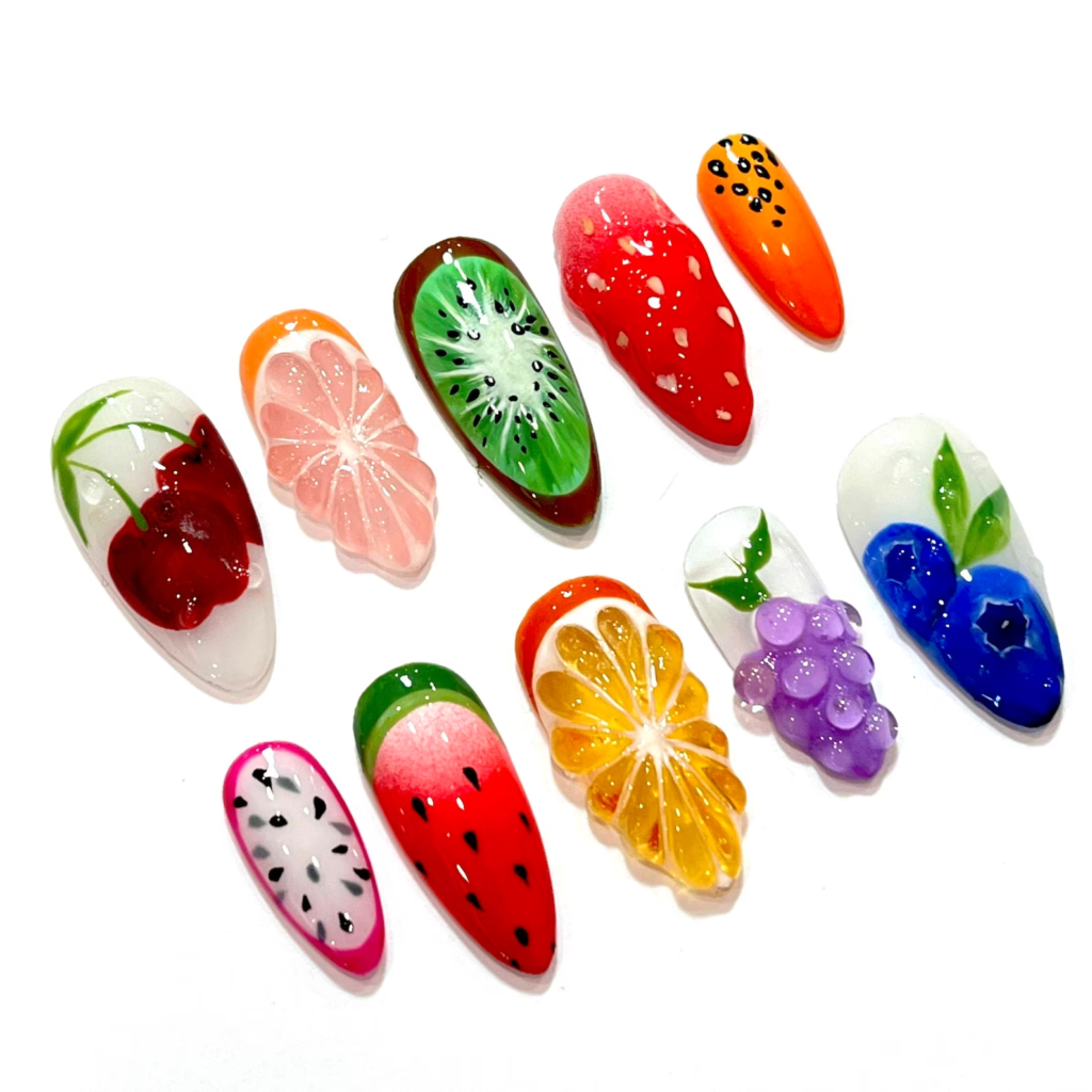 mismatched summer fruits