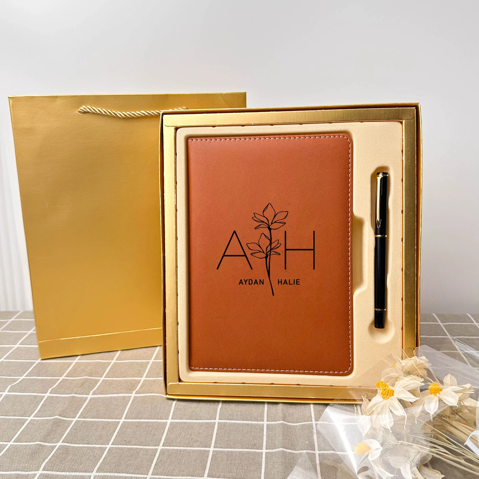 Image for Engraved Leather Journal