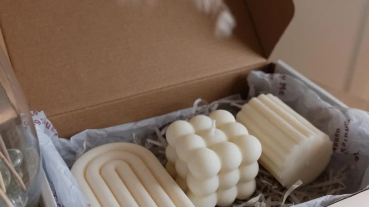 Image for 3 Shaped Candles, Arch, Cube, Wavy